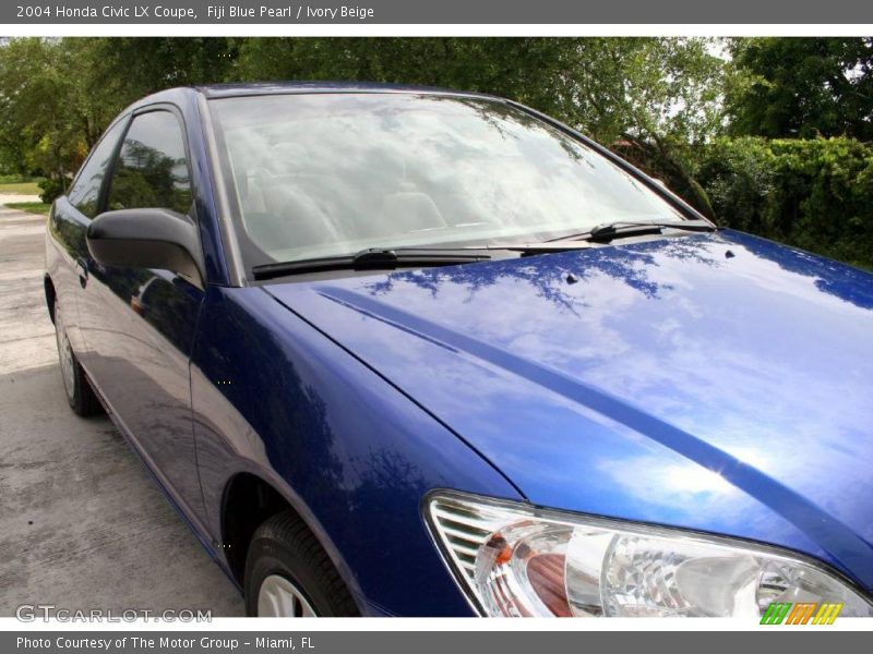 Fiji Blue Pearl / Ivory Beige 2004 Honda Civic LX Coupe