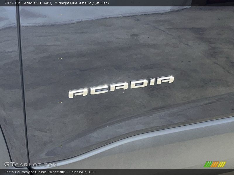 Midnight Blue Metallic / Jet Black 2022 GMC Acadia SLE AWD