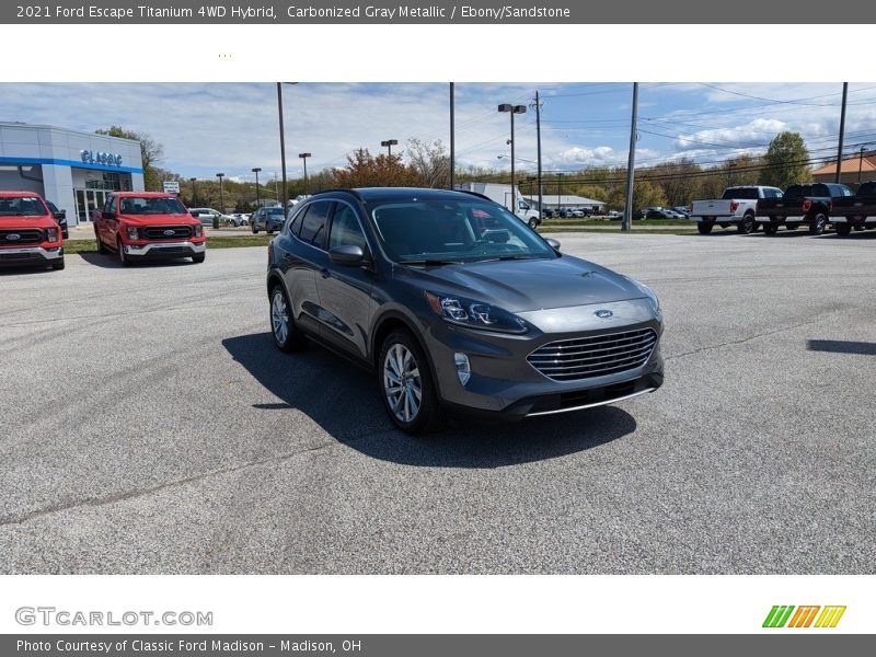 Carbonized Gray Metallic / Ebony/Sandstone 2021 Ford Escape Titanium 4WD Hybrid