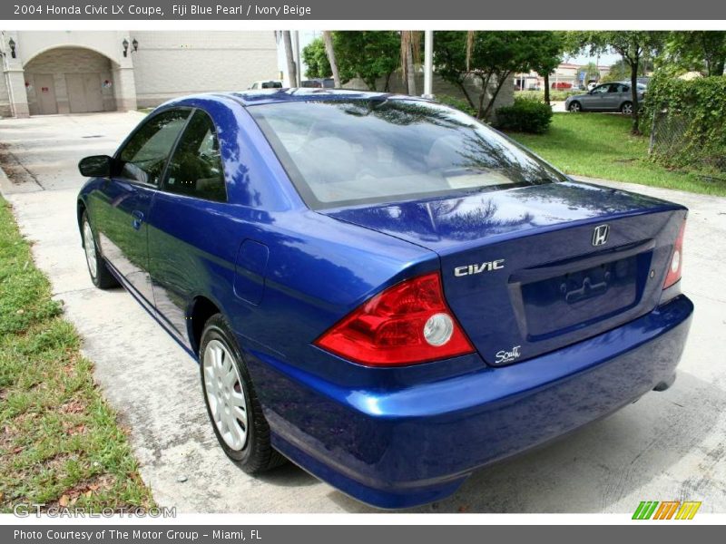 Fiji Blue Pearl / Ivory Beige 2004 Honda Civic LX Coupe