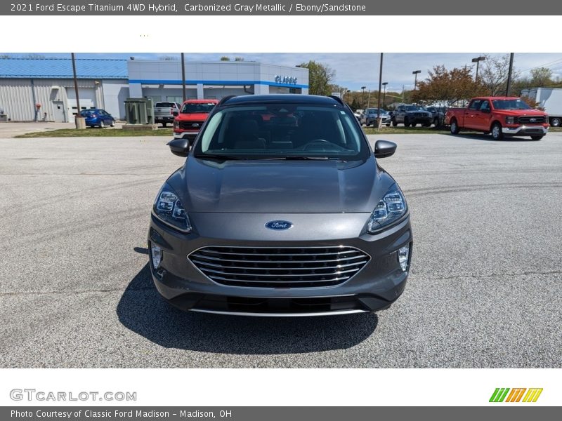 Carbonized Gray Metallic / Ebony/Sandstone 2021 Ford Escape Titanium 4WD Hybrid