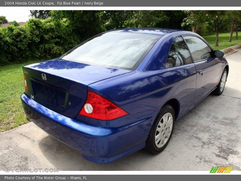 Fiji Blue Pearl / Ivory Beige 2004 Honda Civic LX Coupe