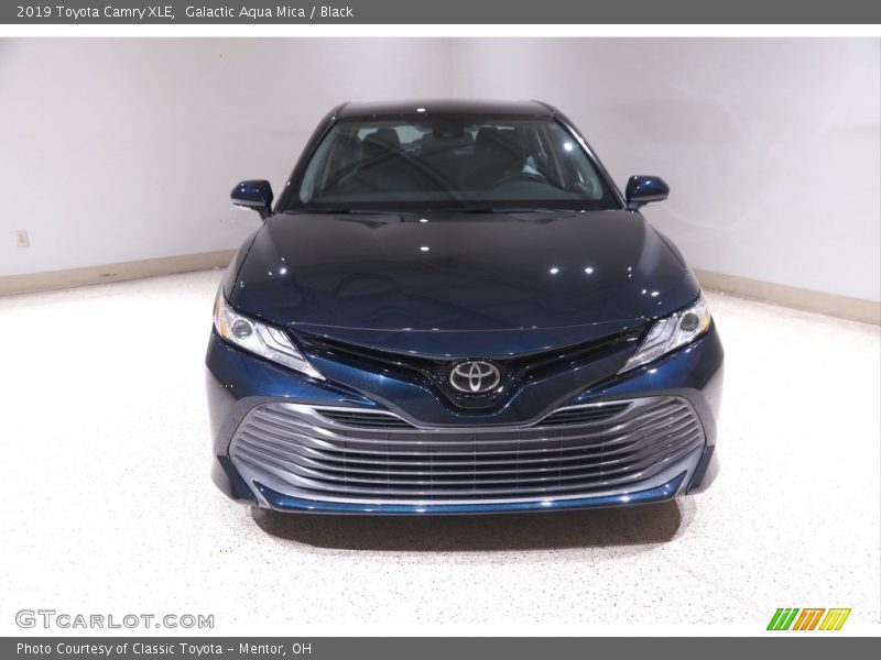 Galactic Aqua Mica / Black 2019 Toyota Camry XLE