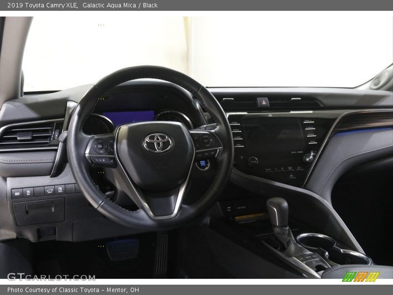 Galactic Aqua Mica / Black 2019 Toyota Camry XLE