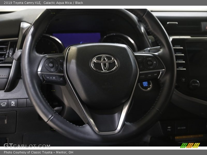 Galactic Aqua Mica / Black 2019 Toyota Camry XLE