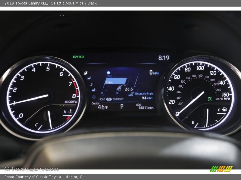 Galactic Aqua Mica / Black 2019 Toyota Camry XLE