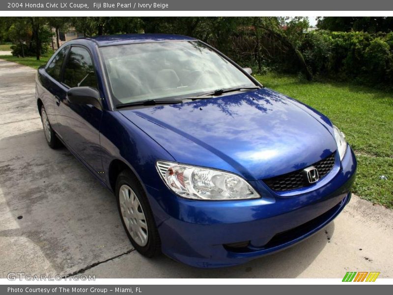 Fiji Blue Pearl / Ivory Beige 2004 Honda Civic LX Coupe