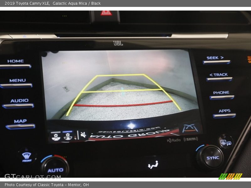 Galactic Aqua Mica / Black 2019 Toyota Camry XLE
