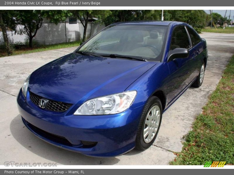 Fiji Blue Pearl / Ivory Beige 2004 Honda Civic LX Coupe
