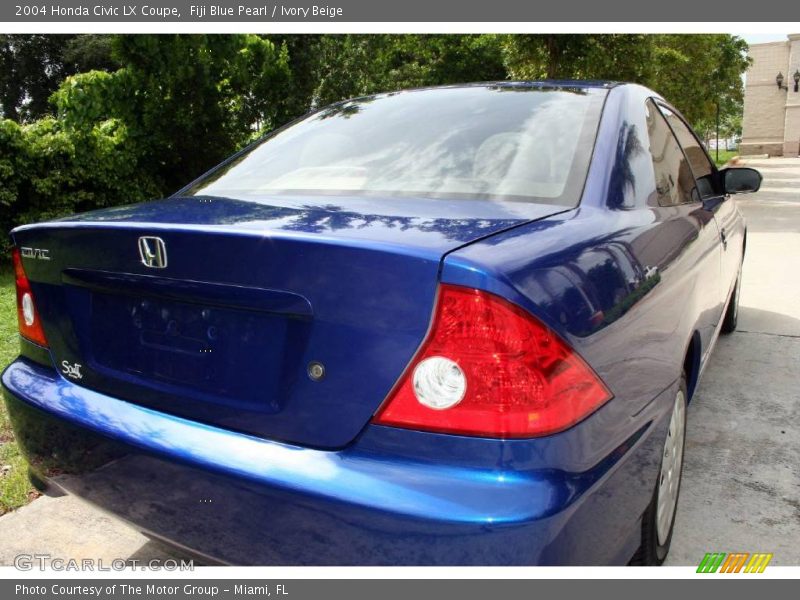Fiji Blue Pearl / Ivory Beige 2004 Honda Civic LX Coupe
