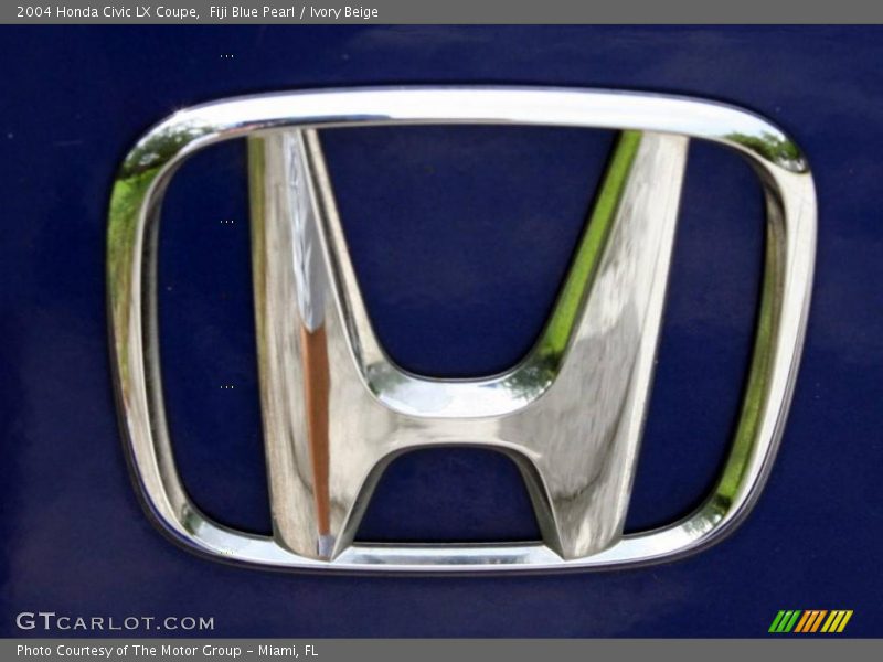 Fiji Blue Pearl / Ivory Beige 2004 Honda Civic LX Coupe