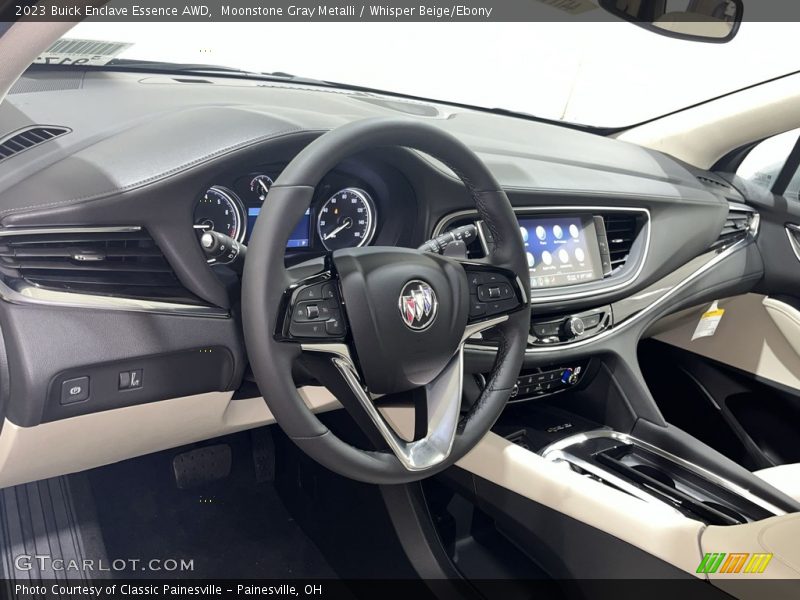 Moonstone Gray Metalli / Whisper Beige/Ebony 2023 Buick Enclave Essence AWD