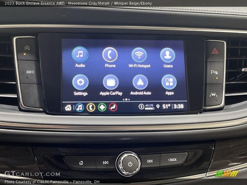 Moonstone Gray Metalli / Whisper Beige/Ebony 2023 Buick Enclave Essence AWD