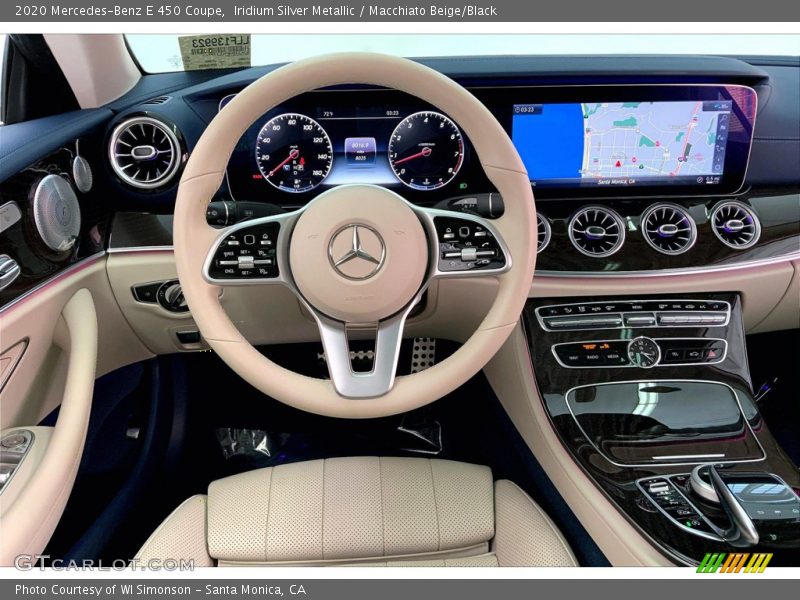 Iridium Silver Metallic / Macchiato Beige/Black 2020 Mercedes-Benz E 450 Coupe