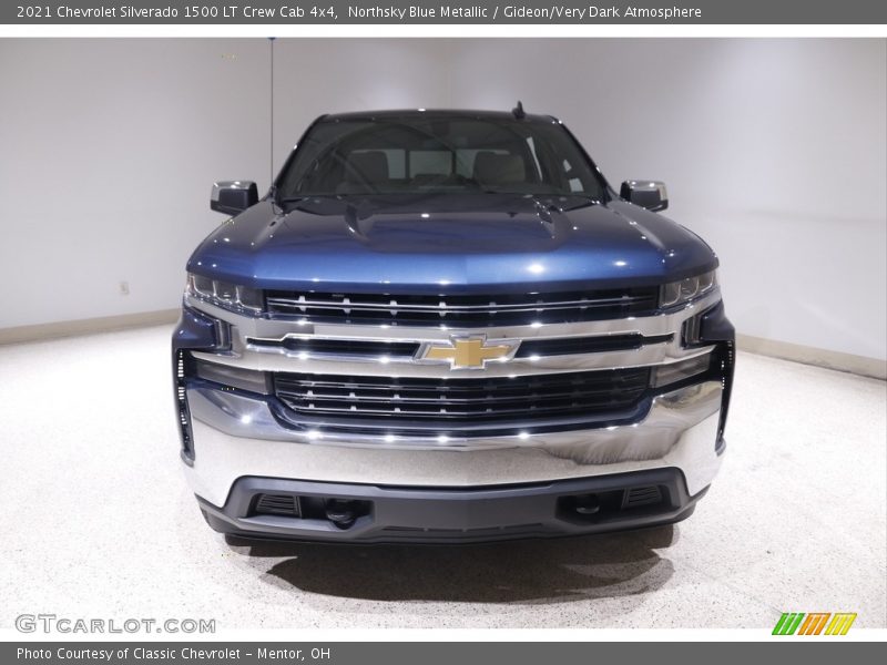 Northsky Blue Metallic / Gideon/Very Dark Atmosphere 2021 Chevrolet Silverado 1500 LT Crew Cab 4x4