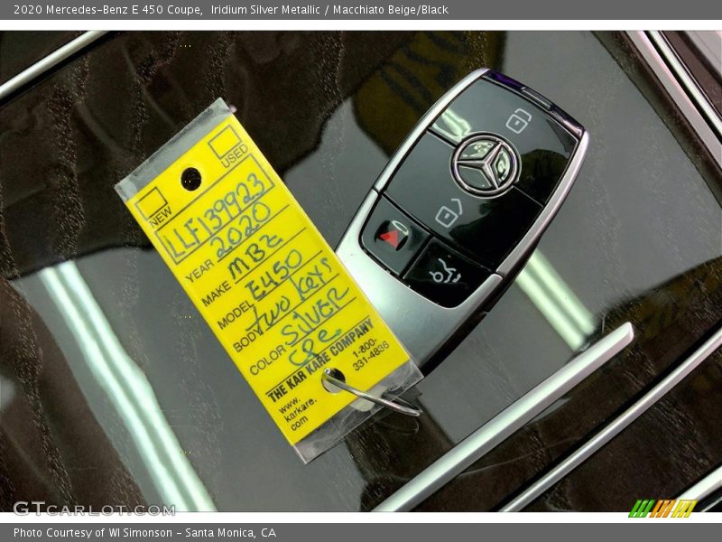 Iridium Silver Metallic / Macchiato Beige/Black 2020 Mercedes-Benz E 450 Coupe