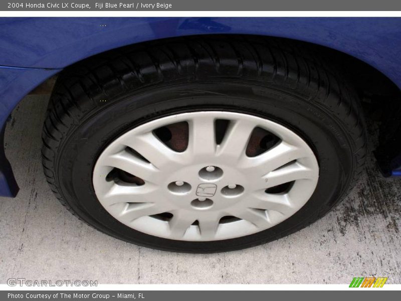 Fiji Blue Pearl / Ivory Beige 2004 Honda Civic LX Coupe