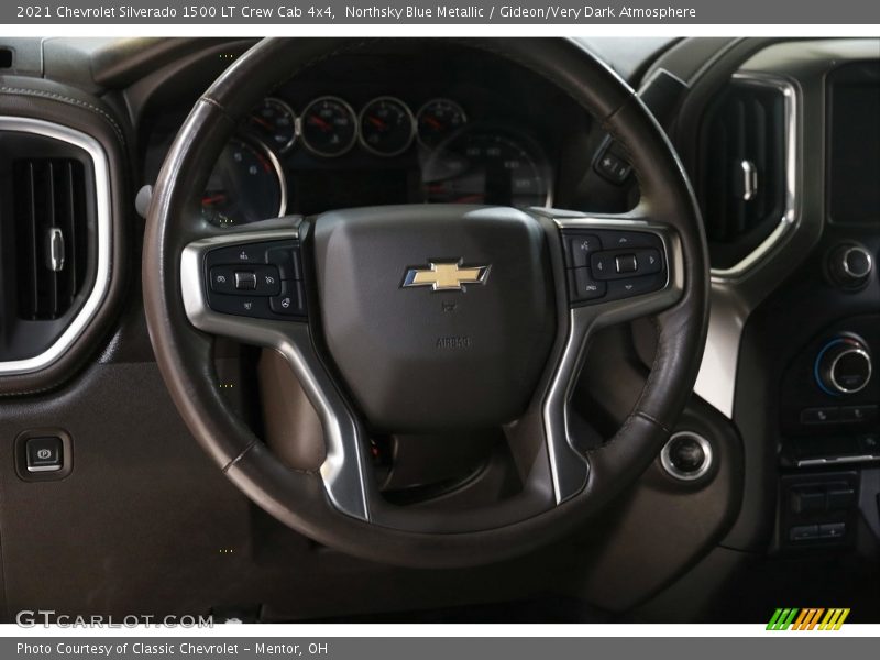 Northsky Blue Metallic / Gideon/Very Dark Atmosphere 2021 Chevrolet Silverado 1500 LT Crew Cab 4x4