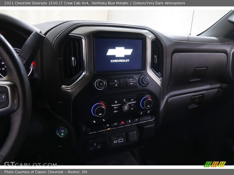 Northsky Blue Metallic / Gideon/Very Dark Atmosphere 2021 Chevrolet Silverado 1500 LT Crew Cab 4x4