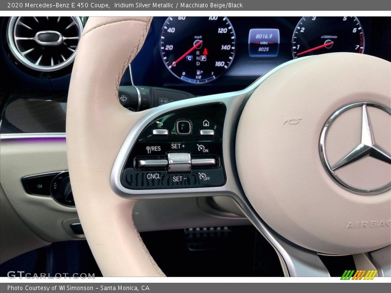 Iridium Silver Metallic / Macchiato Beige/Black 2020 Mercedes-Benz E 450 Coupe