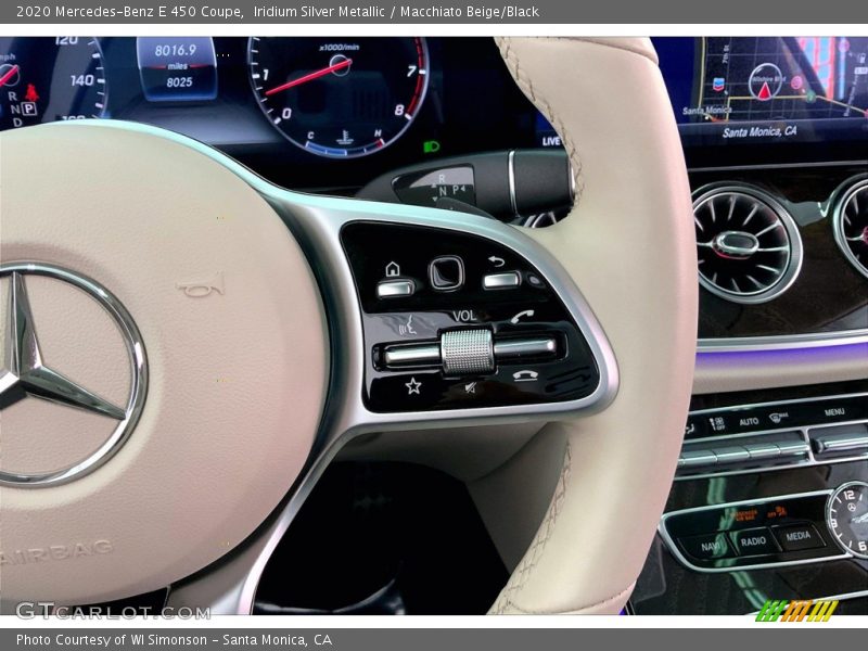 Iridium Silver Metallic / Macchiato Beige/Black 2020 Mercedes-Benz E 450 Coupe