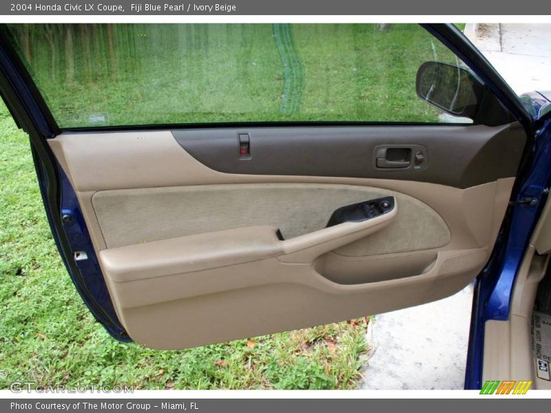 Fiji Blue Pearl / Ivory Beige 2004 Honda Civic LX Coupe