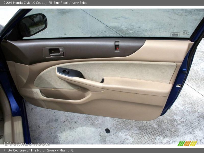 Fiji Blue Pearl / Ivory Beige 2004 Honda Civic LX Coupe