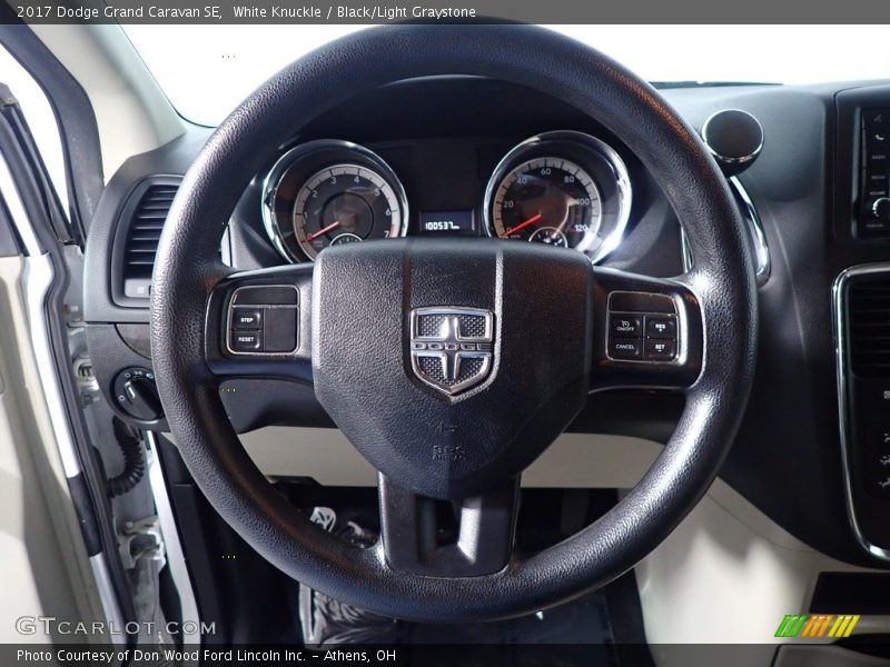 White Knuckle / Black/Light Graystone 2017 Dodge Grand Caravan SE