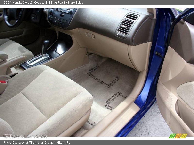 Fiji Blue Pearl / Ivory Beige 2004 Honda Civic LX Coupe