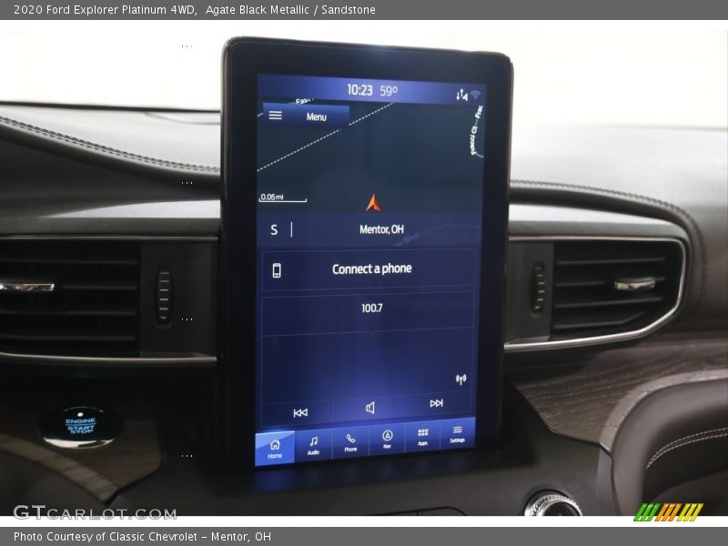 Agate Black Metallic / Sandstone 2020 Ford Explorer Platinum 4WD