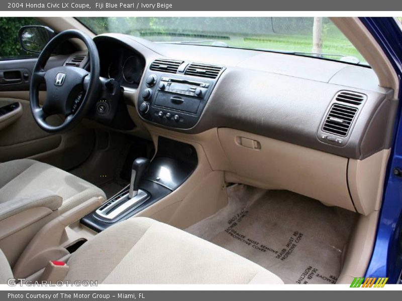 Fiji Blue Pearl / Ivory Beige 2004 Honda Civic LX Coupe