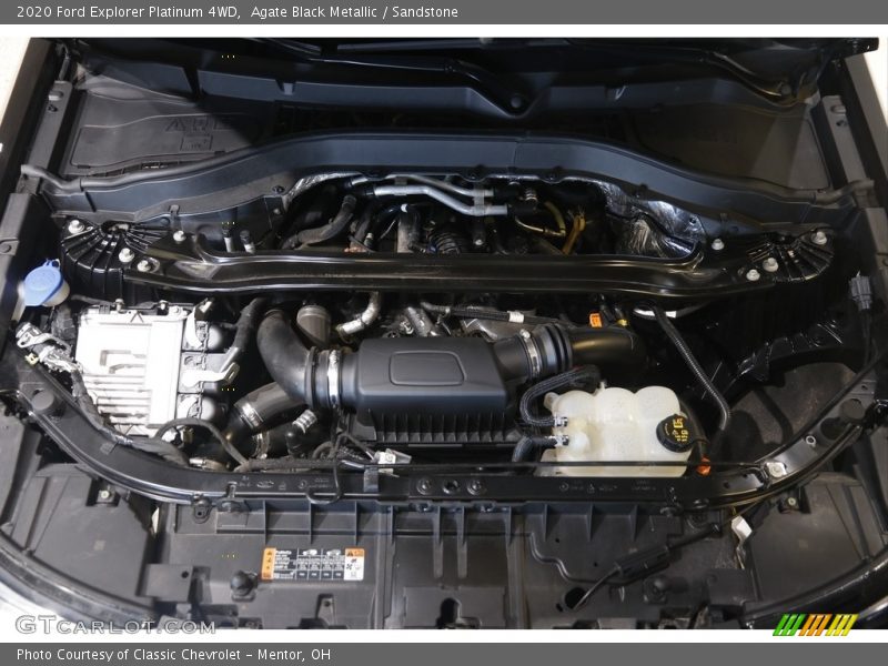Agate Black Metallic / Sandstone 2020 Ford Explorer Platinum 4WD
