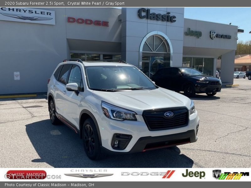 Crystal White Pearl / Gray Sport 2020 Subaru Forester 2.5i Sport