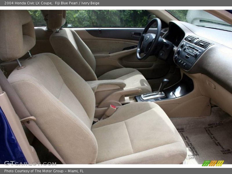 Fiji Blue Pearl / Ivory Beige 2004 Honda Civic LX Coupe