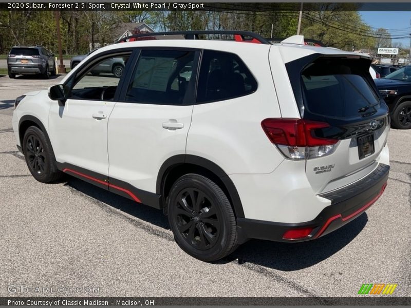 Crystal White Pearl / Gray Sport 2020 Subaru Forester 2.5i Sport