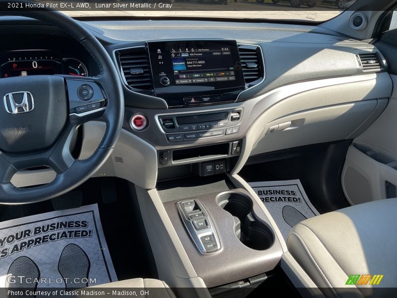 Lunar Silver Metallic / Gray 2021 Honda Pilot EX-L AWD