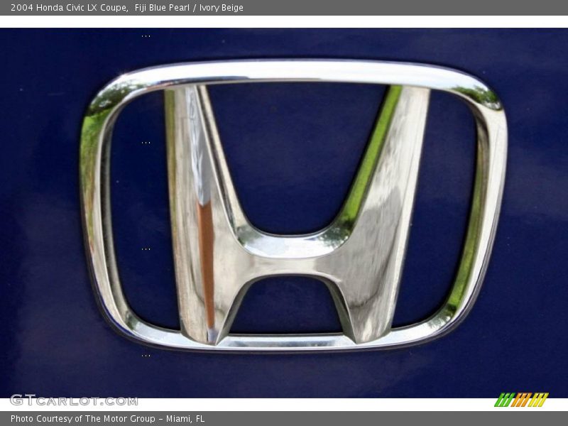 Fiji Blue Pearl / Ivory Beige 2004 Honda Civic LX Coupe