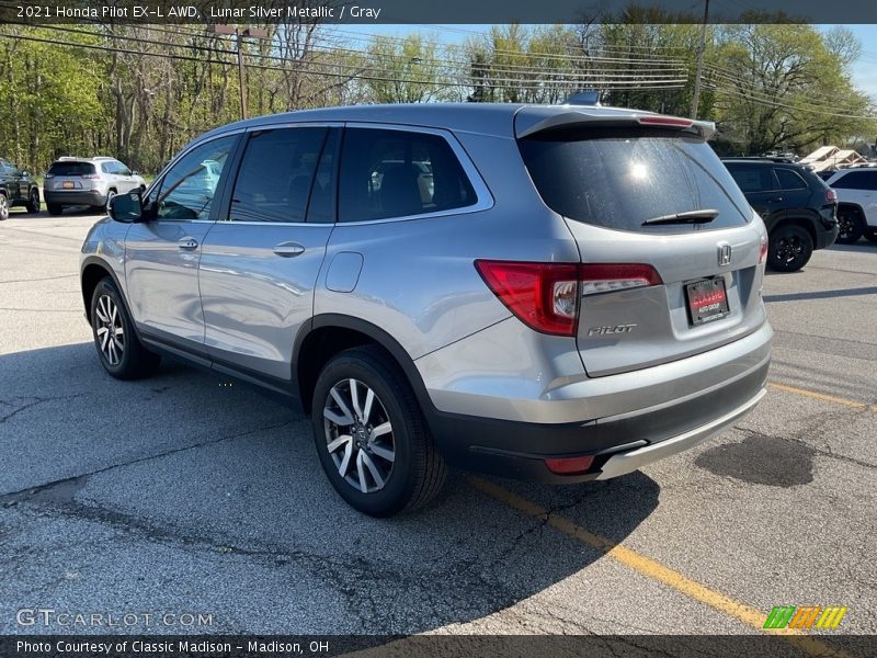 Lunar Silver Metallic / Gray 2021 Honda Pilot EX-L AWD