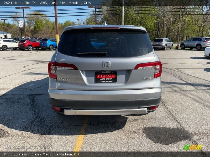 Lunar Silver Metallic / Gray 2021 Honda Pilot EX-L AWD