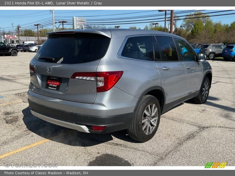 Lunar Silver Metallic / Gray 2021 Honda Pilot EX-L AWD