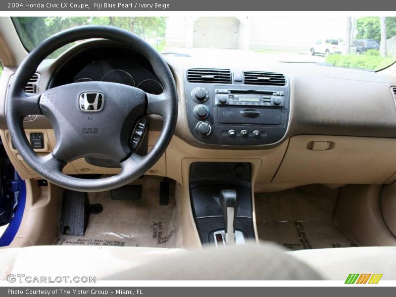 Fiji Blue Pearl / Ivory Beige 2004 Honda Civic LX Coupe