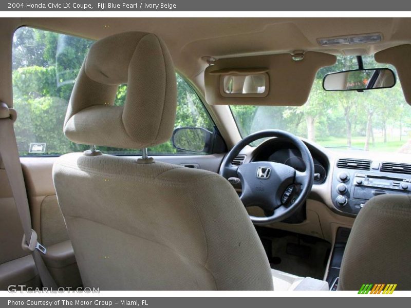 Fiji Blue Pearl / Ivory Beige 2004 Honda Civic LX Coupe