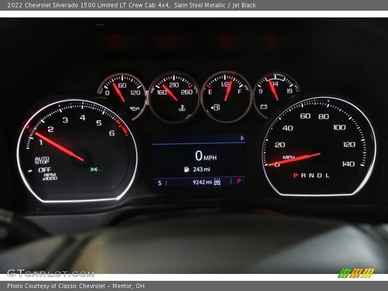 Satin Steel Metallic / Jet Black 2022 Chevrolet Silverado 1500 Limited LT Crew Cab 4x4