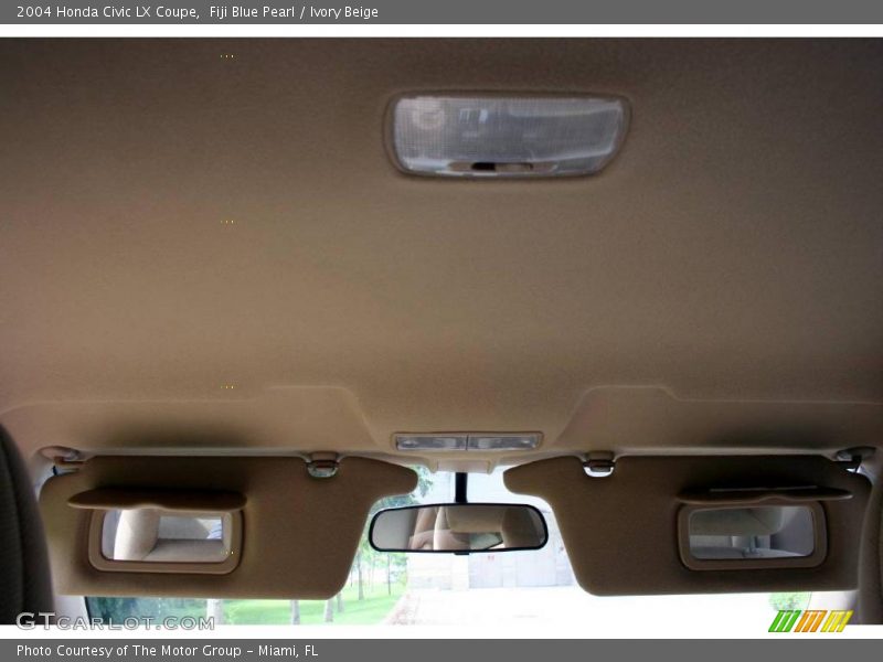 Fiji Blue Pearl / Ivory Beige 2004 Honda Civic LX Coupe