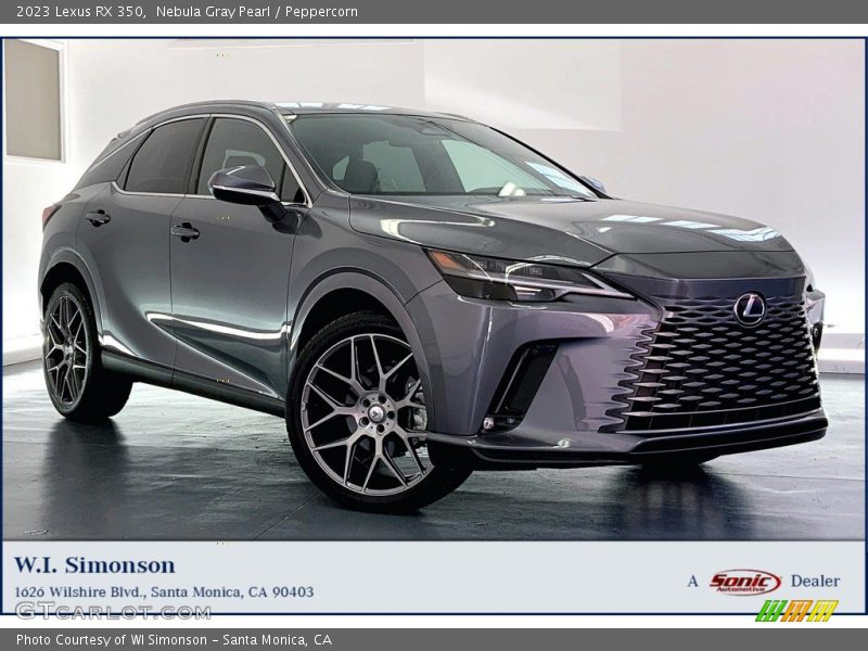 Nebula Gray Pearl / Peppercorn 2023 Lexus RX 350