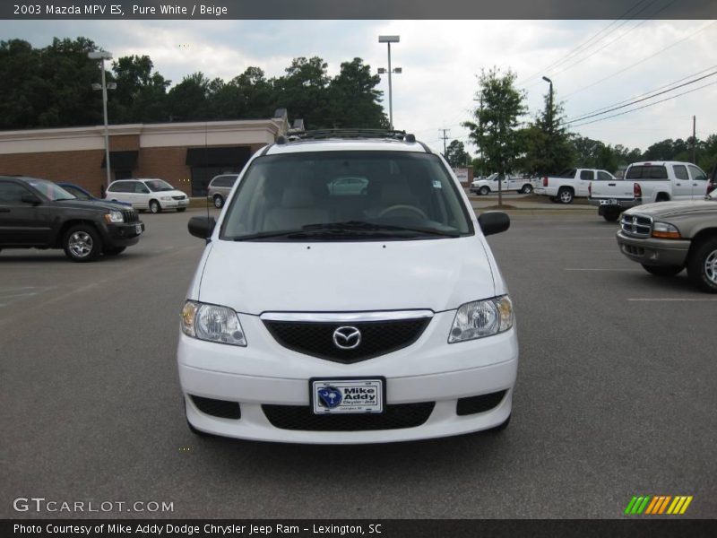 Pure White / Beige 2003 Mazda MPV ES