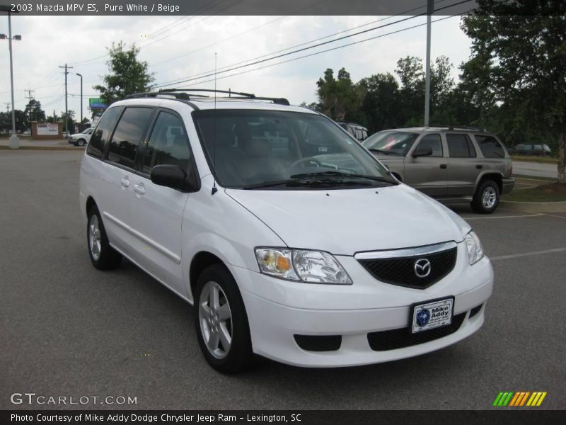 Pure White / Beige 2003 Mazda MPV ES