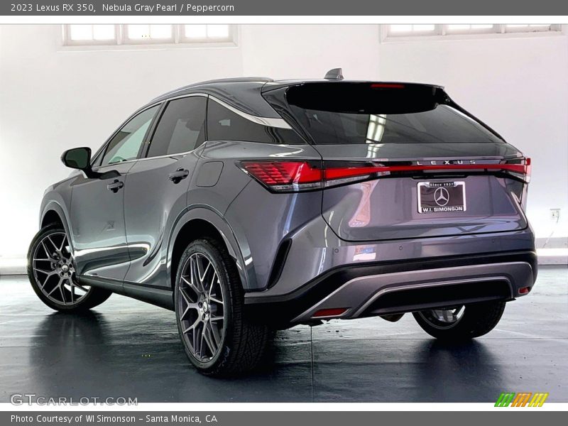 Nebula Gray Pearl / Peppercorn 2023 Lexus RX 350