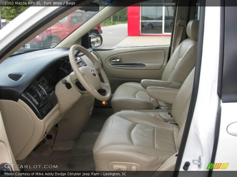 Pure White / Beige 2003 Mazda MPV ES