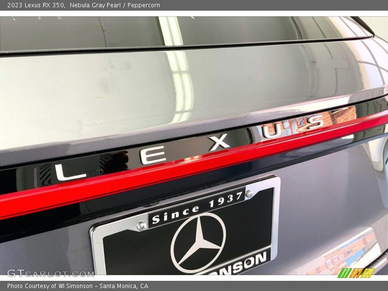 Nebula Gray Pearl / Peppercorn 2023 Lexus RX 350